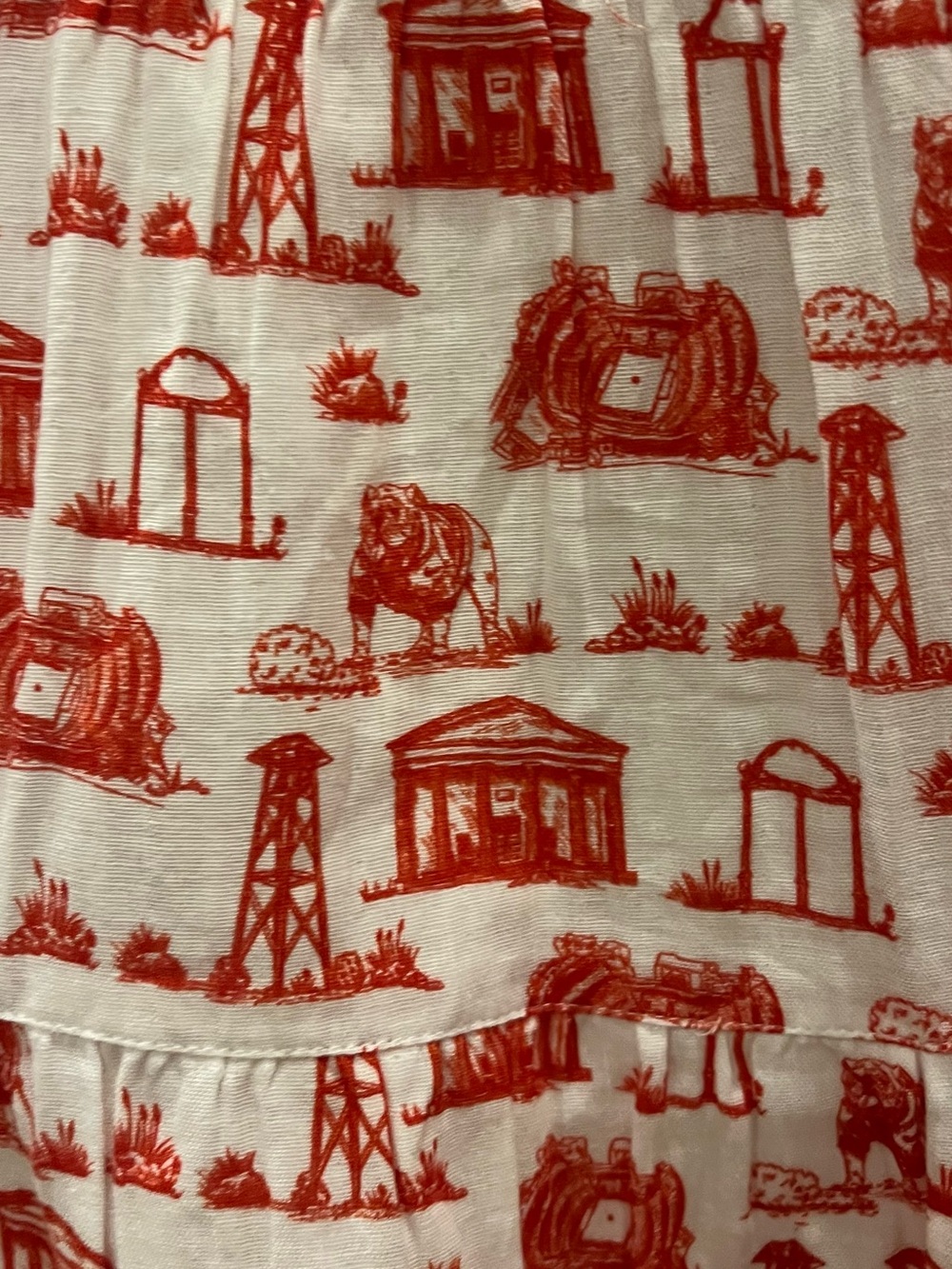 Women’s Red Toile Print Dress